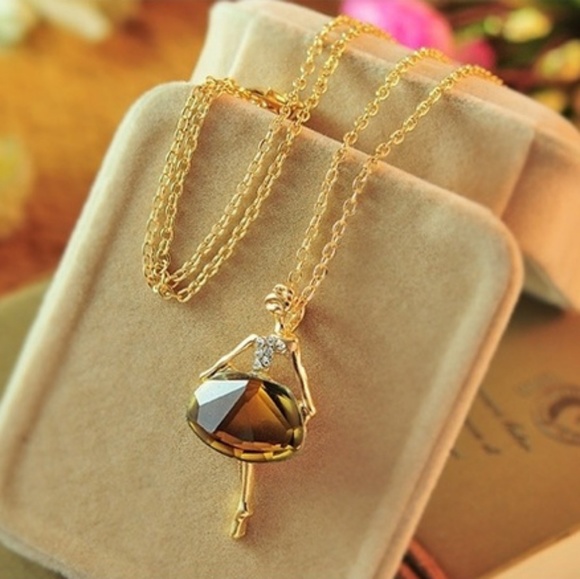 Ballerina Jewel Necklace Gold - Picture 3 of 6